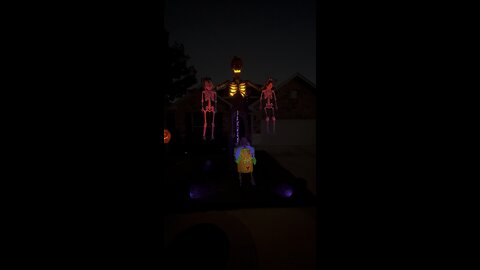 My nighttime Halloween 2024 display