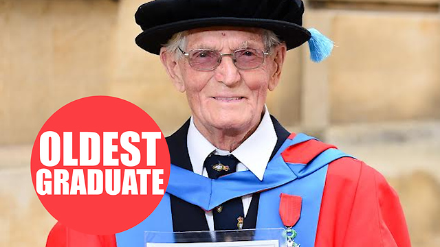 UK's oldest university student after being awarded his second PhD aged 95