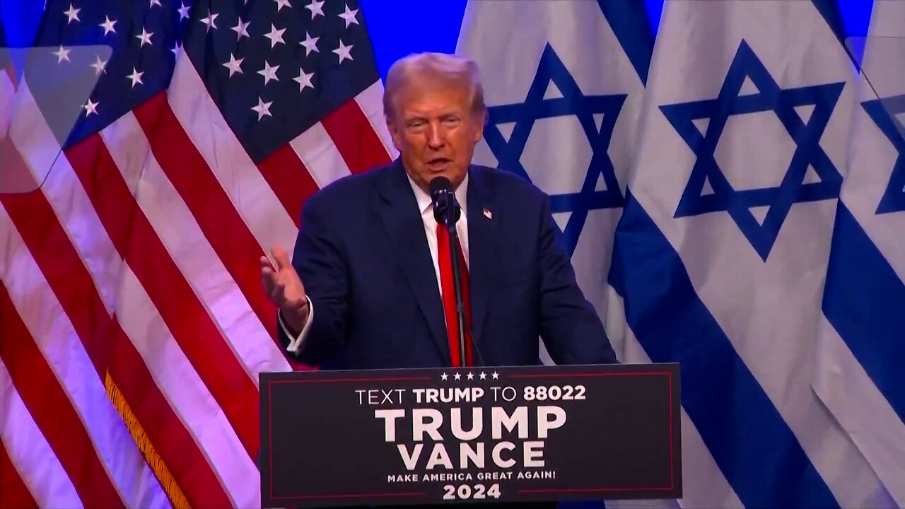 🇺🇸 Donald Trump stands with Israel at Antisemitic Event in Bedminster, New Jersey (August 15, 2024)