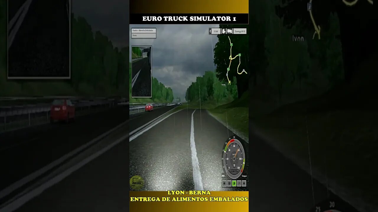 EURO TRUCK SIMULATOR 1 PT BR #14 LYON BERNA ALIMENTOS EMBALADOS #semedissaum #shorts #games