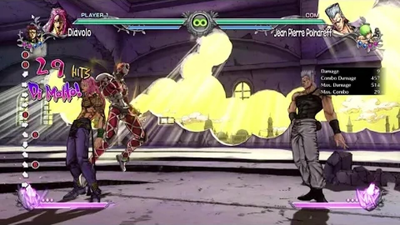 JoJo's Bizarre Adventure All Star Battle R: Diavolo + Kakyoin nice combo