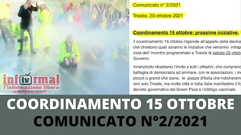 COMUNICATO STAMPA COORDINAMENTO 15 OTTOBRE