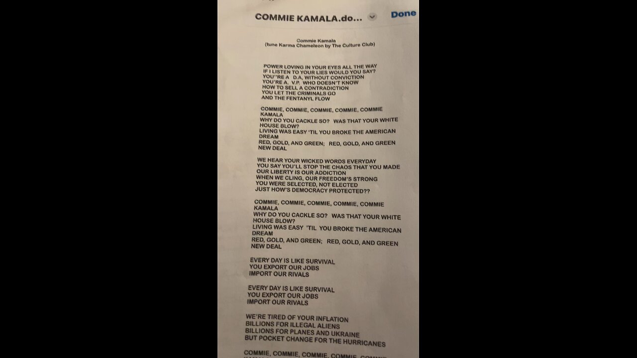 Commie Kamala song