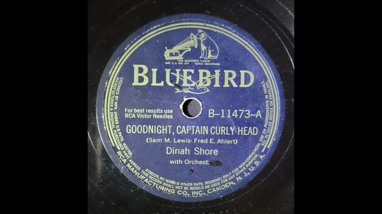 Dinah Shore – Goodnight, Captain Curly Head