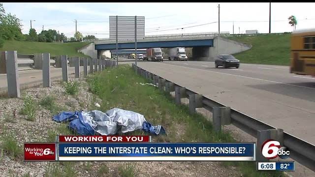 The Indiana Department of Transportation spends more than $5 million per year picking up trash along interstates