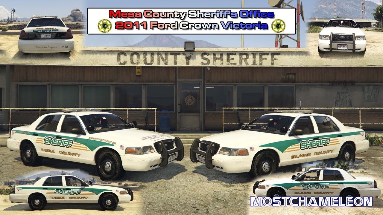 GTA V Vehicles - Mesa County Ford Crown Victoria with Deputy Geer Memorial