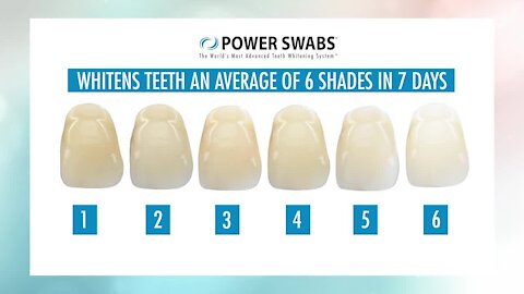 Get a bright, white smile in just minutes with Power Swabs