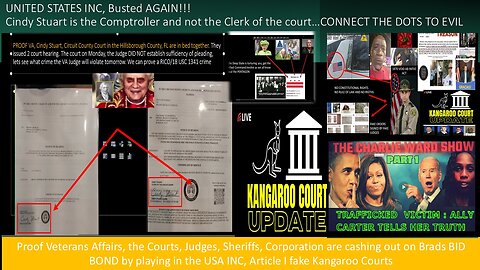 BUSTED: Cindy Stuart is A FAKE COURT CLERK. SHE IS REALLY THE COMPTROLLER FOR DOD. HERE IS THE PROOF