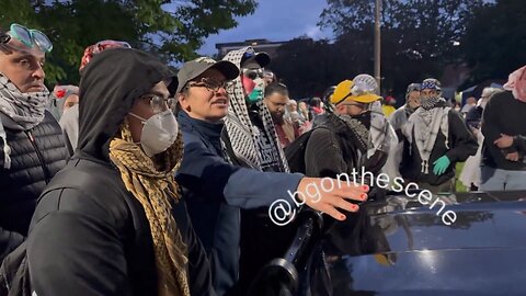 Rashida Tlaib Joins Pro-Palestine Occupiers Physically Blocking Jewish Students From Entering Campus