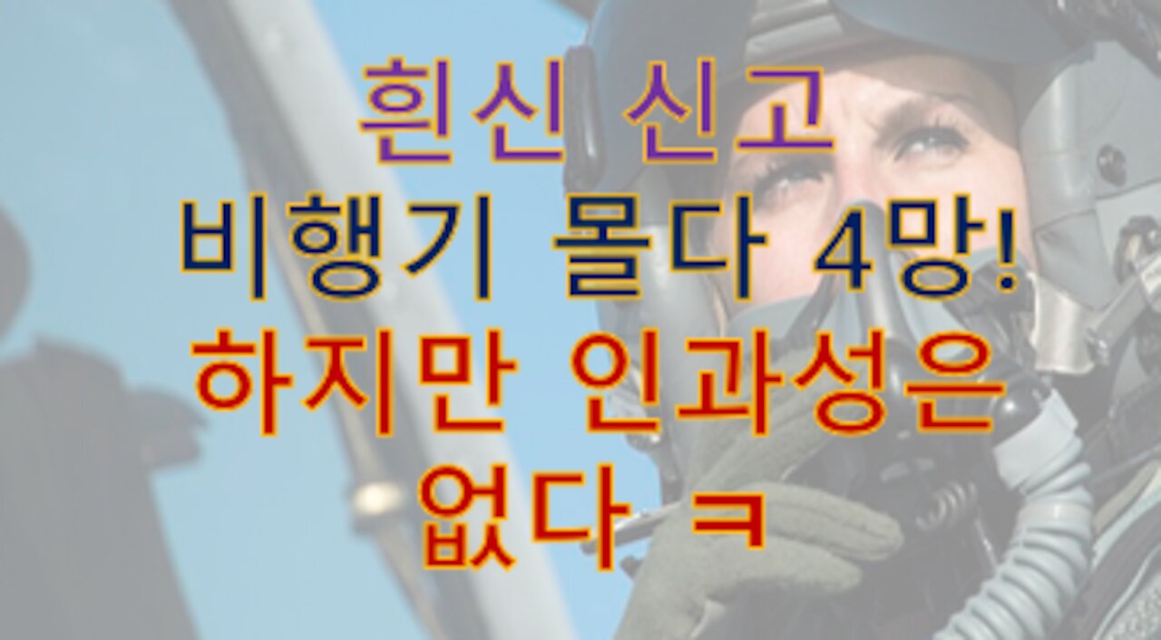 흰신신고 사뿐히 즈려 밟힌 파일럿. 아무도 책임안져줌.