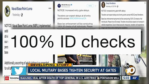 San Diego County military bases on high alert