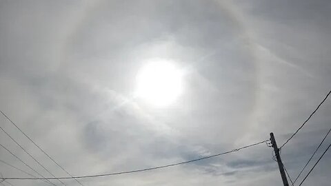 Huge Halo Ring Around the Sun