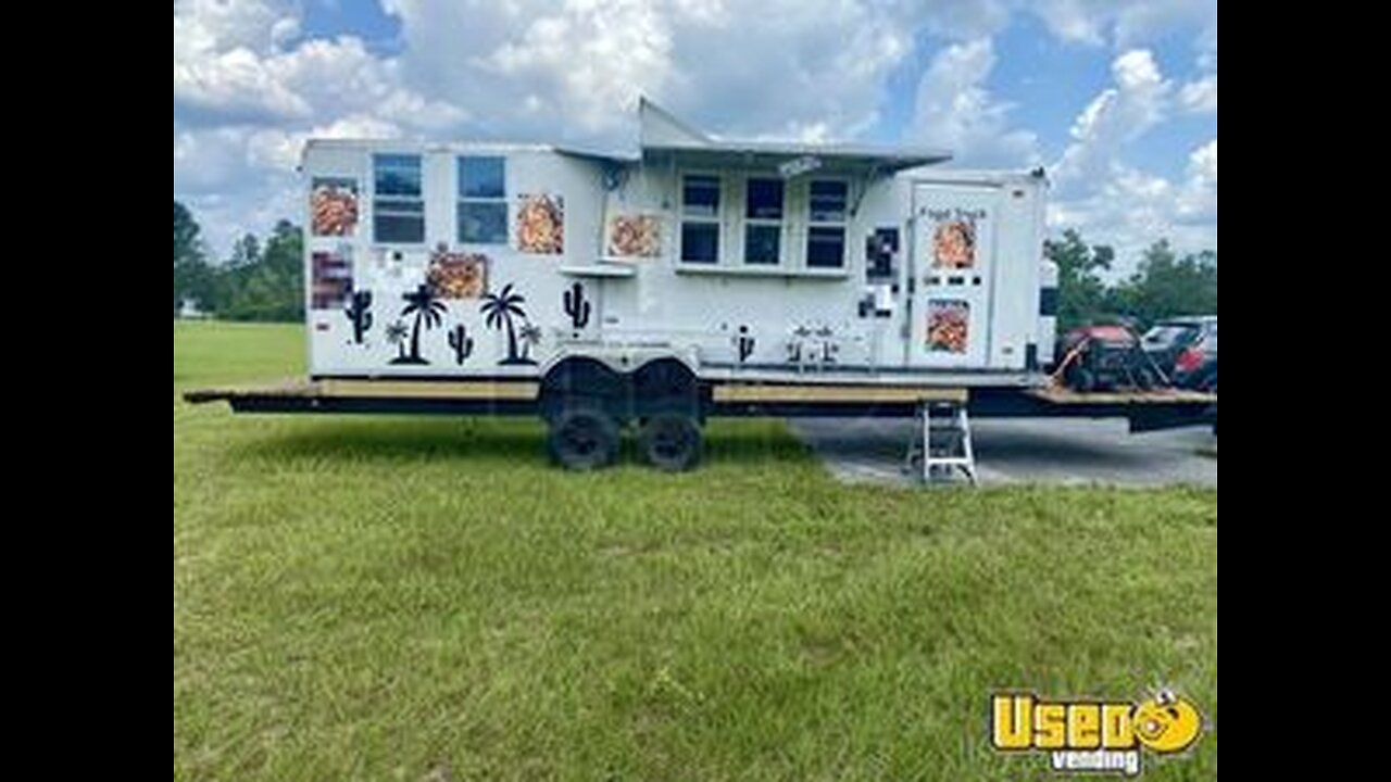 LOADED -2019 8' x 30' Self-Sufficient Mobile Kitchen|Food Concession Trailer with Bathroom for Sale