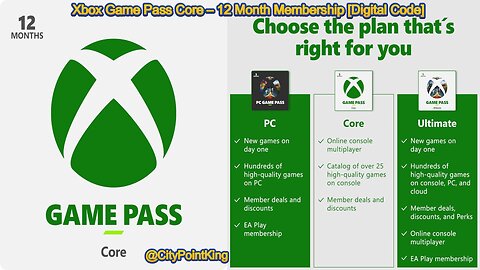 Amazon - Xbox Game Pass Core – 12 Month Membership [Digital Code] Link In Description
