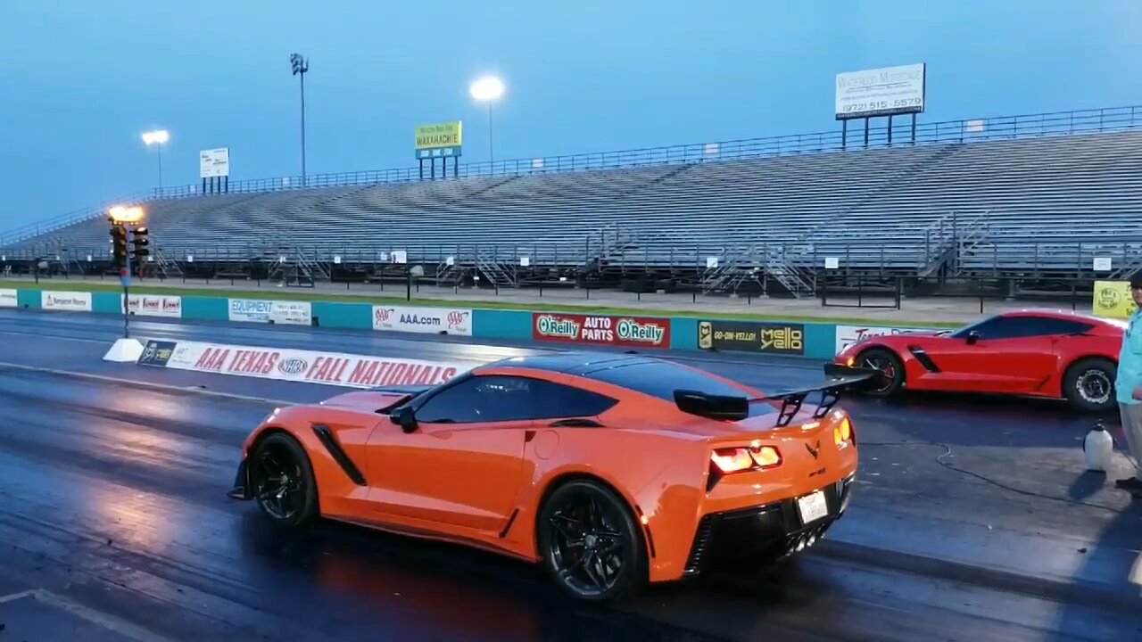 Lightly Modded corvette z06 vs zr1