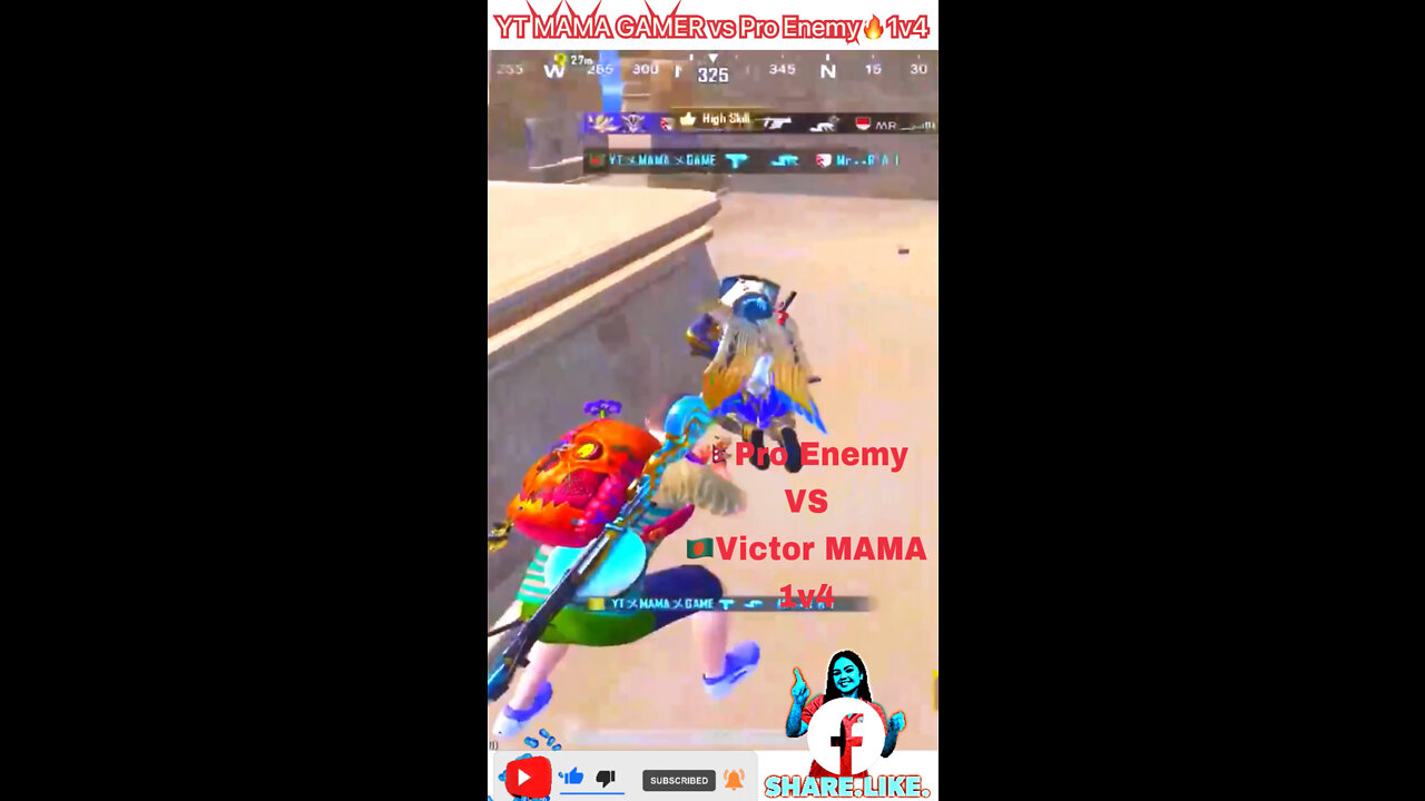 Nepali Pro Enemy🇳🇵vs 🇧🇩🔥Victor mama🔥 #new 1v4🔥 #clutch #pubgmobile #bgmi 🔥Viral #shorts