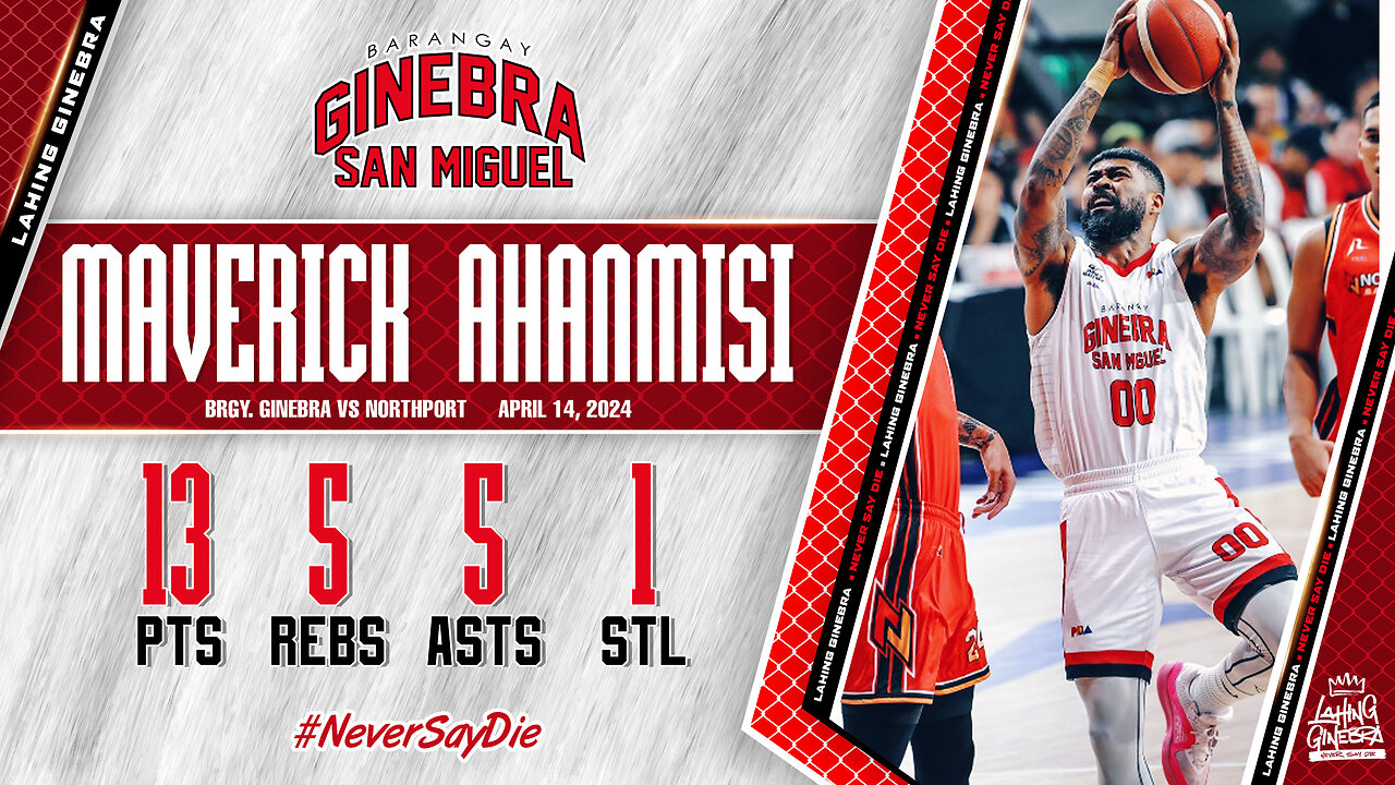Maverick Ahanmisi Highlights [Brgy. Ginebra vs NorthPort | Apr. 14, 2024]