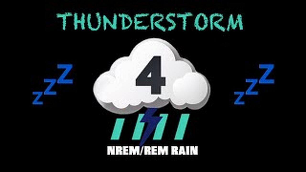 LVL 4 ⛈ THUNDERSTORM [BLACKSCREEN] NREM/REM Rain Sleep Cycle Enhanced for Optimum Sleep @Meditate-Me