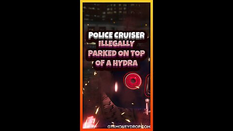 Police cruiser illegally parked on a hydra jet | Funny #gtaonline clips Ep 470 #gtamods #gtamoney