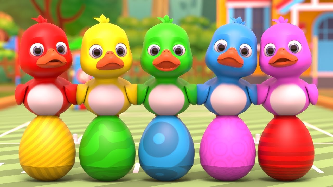 Colorful Ducks Adventure! 🦆 Hitting Eggs & Flying Ducks | Fun Kids Song 🎶