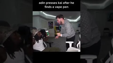 Adin ross presses Kai Cenat after he finds a vape pen #shorts #adinross #kaicenat #kai