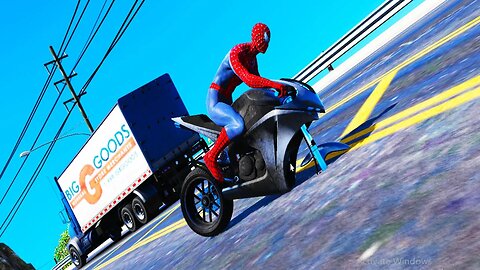 GTA V : Spiderman Dangerous stunts on bike EPS. 16