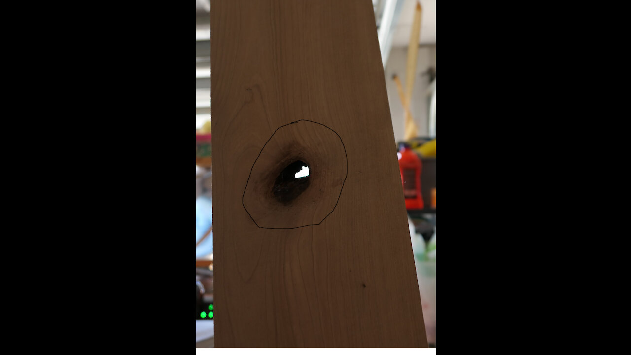 How to INCORRECTLY epoxy a knot in Cherry wood.