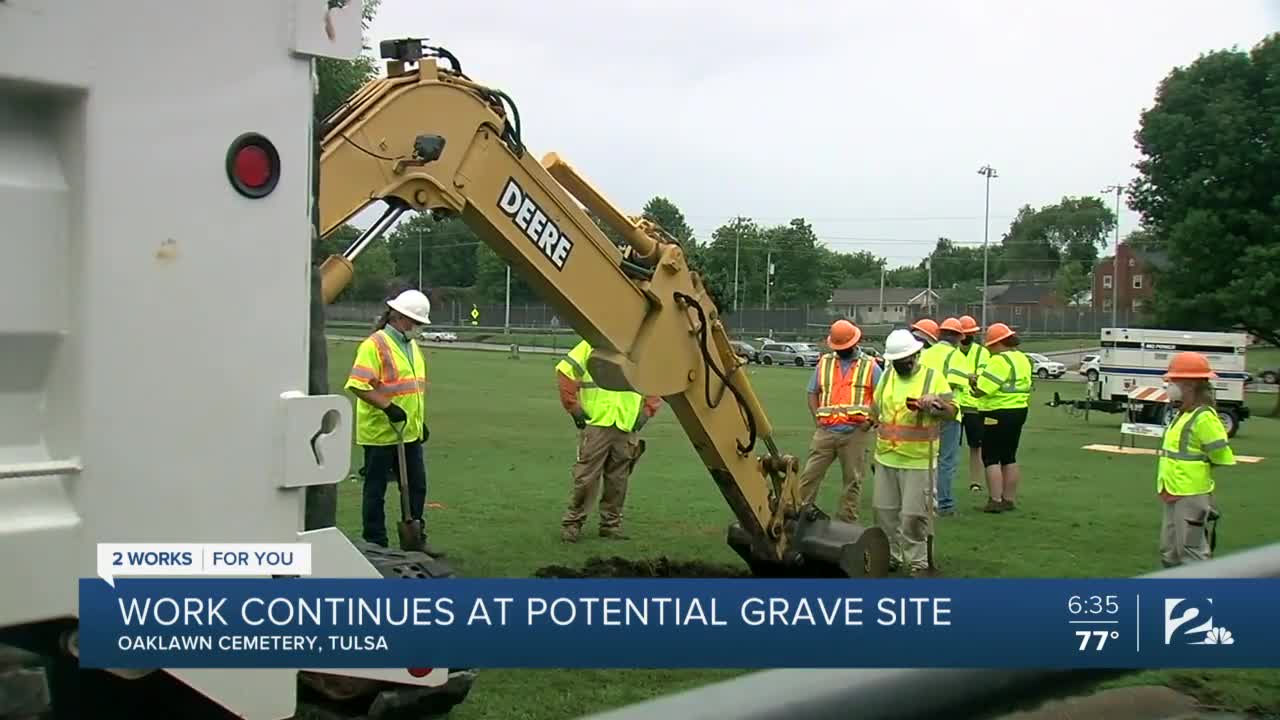 Work continues at potential grave site