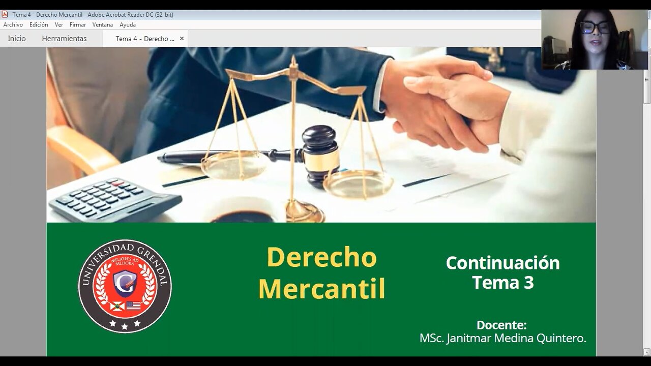 Tema N° 4. Derecho Mercantil. Universidad Grendal Inc.