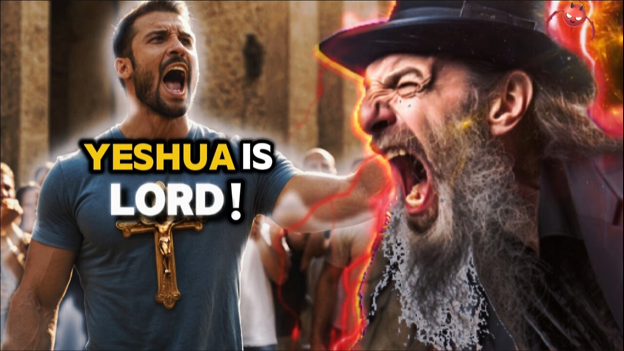 Jew Spits On Christian While Preaching JESUS To Angry Jews In Jerusalem !