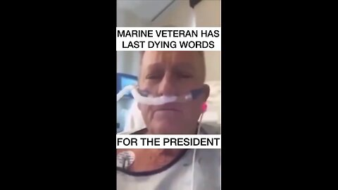 Dying #Marine message to President Trump 🇺🇸🙏