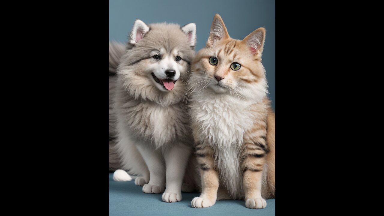 Purrfect Friends: Cat and Dog Share Bed for Pawsome Playtime