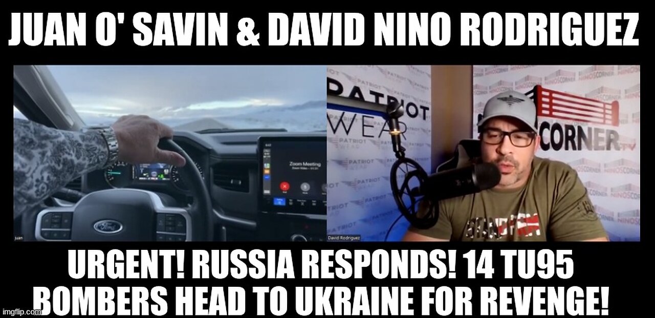 Juan O Savin - URGENT! Russia RESPONDS! 14 TU95 Bombers Head To Ukraine For Revenge!