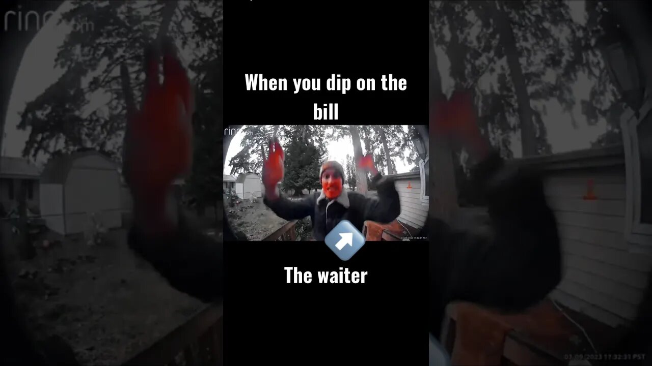 When you bail out on the bill 😱 #restaurant #food #shortsyoutube