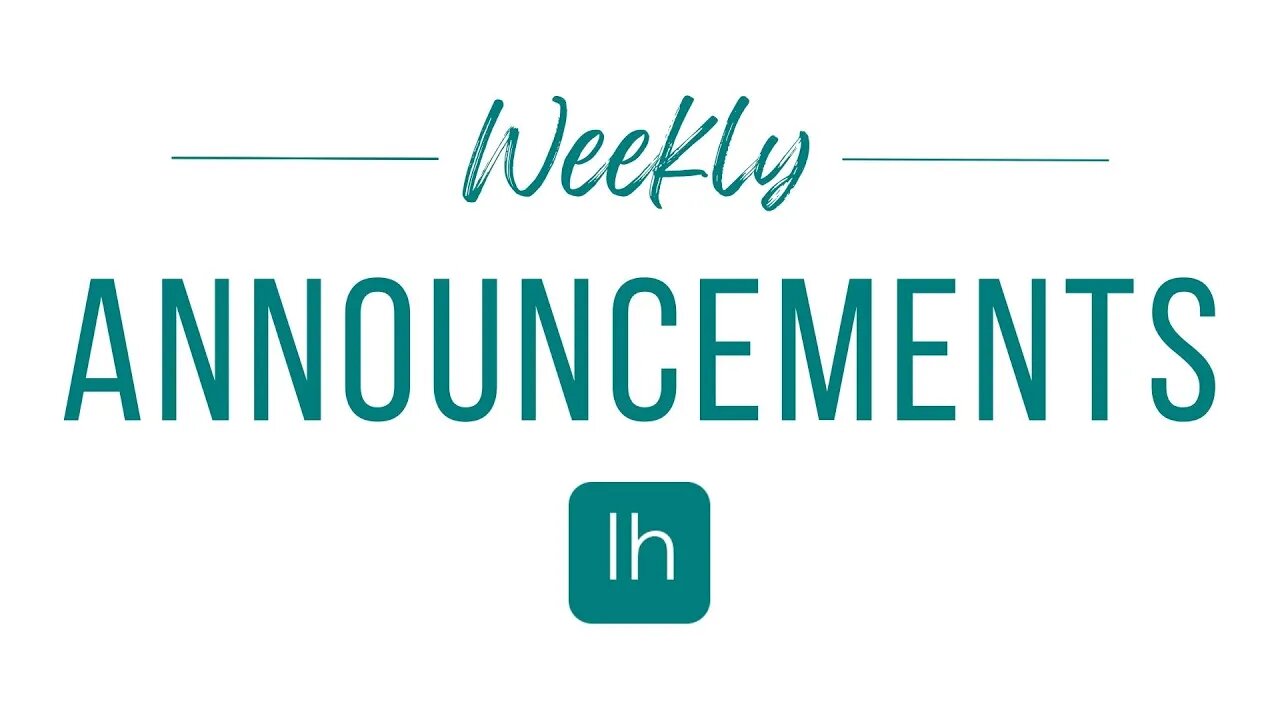 September 3 Announcements