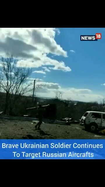 Brave Ukrainian Soldier Continues To Target Russian Aircraft