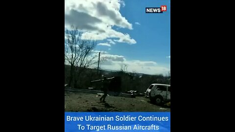 Brave Ukrainian Soldier Continues To Target Russian Aircraft