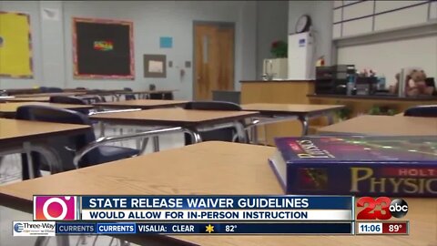 State releases waiver that would allow for in-person instruction