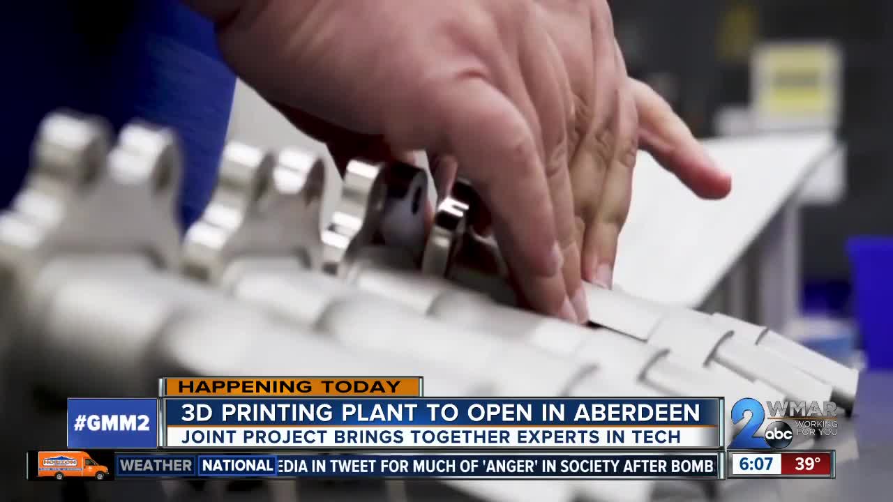 3-D printing plant for military weapons opens in Aberdeen