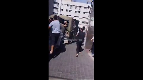 Palestinians are seen taking Jewish hostages to Gaza’s Shifa "hospital." Human shields…