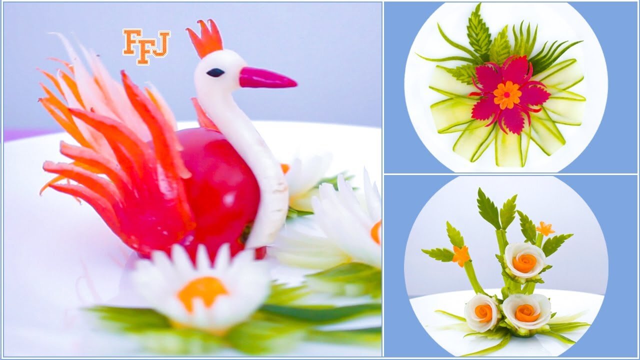 Cute Artistic Ideas to Vegetable Garnishes Part : 1