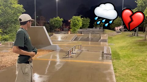 we got rained out at the skatepark...