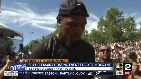 Seat Plesant hosting event for Kevin Durant