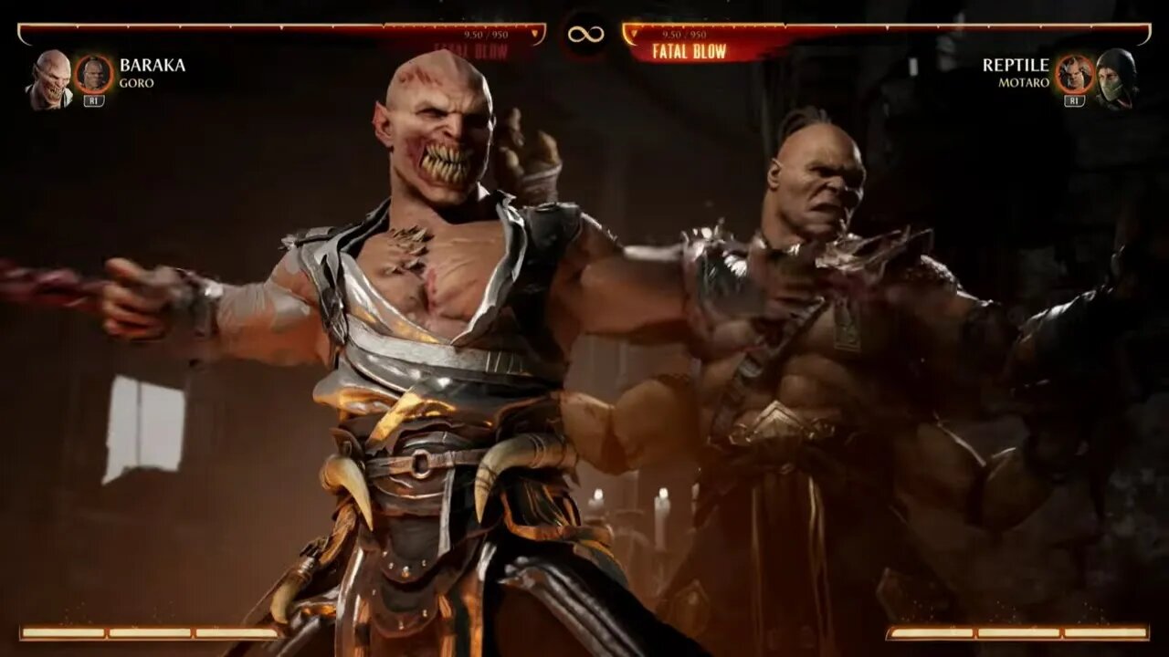 Mortal Kombat 1 2023 Baraka & Goro Kameo Fatal Blow