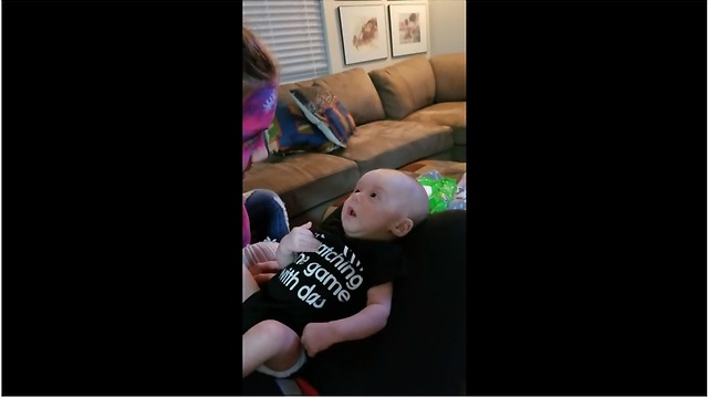 This Baby Got His Mind Blown By Sister's Face Paint