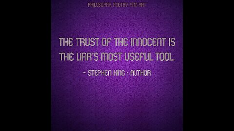 The trust of the innocent………