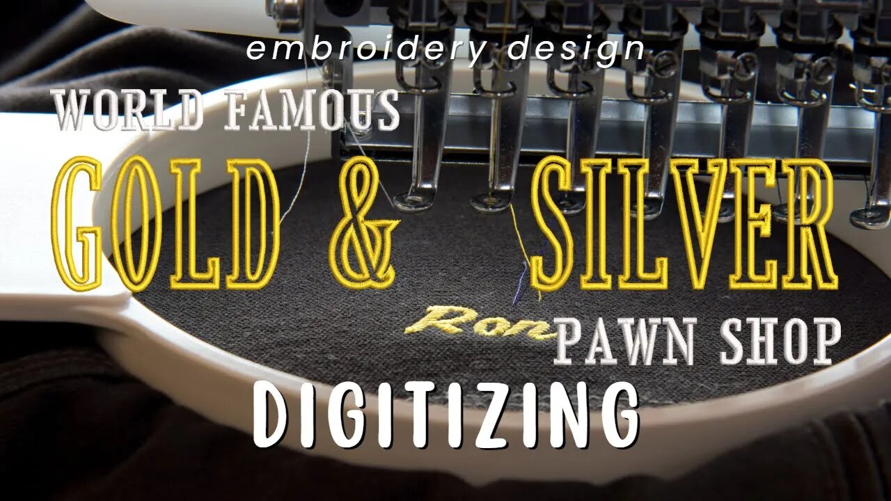 Gold & Silver pawn shop embroidery design | dst,pes,hus,cnd,vp3,jef,xxx files embroidery #shorts