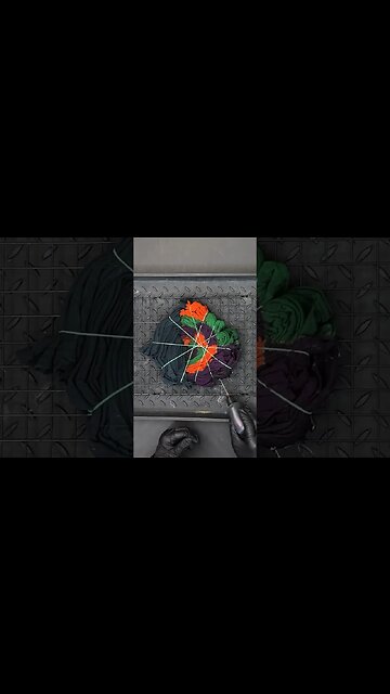 Bleach Tie Dye (Halloween Themed) #youtubeshorts #tiedye #halloween #reversetiedye #shorts