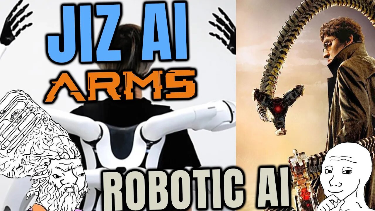 JIZ AI Arms - Robotic Ai Arm Backpack - Future of Human Limbs - Transhuman Spiderman