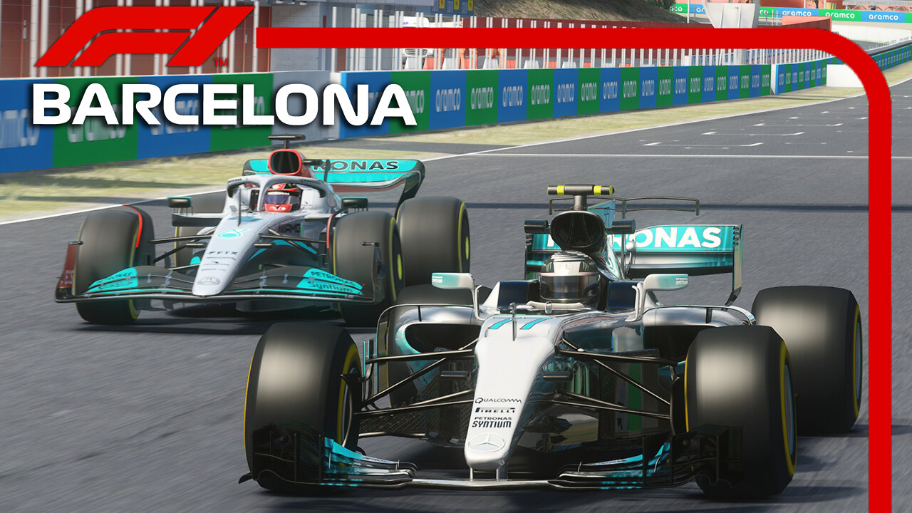 F1 2022 (W13) vs F1 2017 (W08) - Mercedes AMGF1 | Barcelona Circuit | Assetto Corsa Reshade